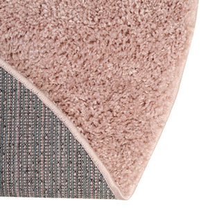 Pink 8' x 8' Soft Solid Shag Round Area Rug Thick Soft Touch Fluffy & Plush Shaggy Pile