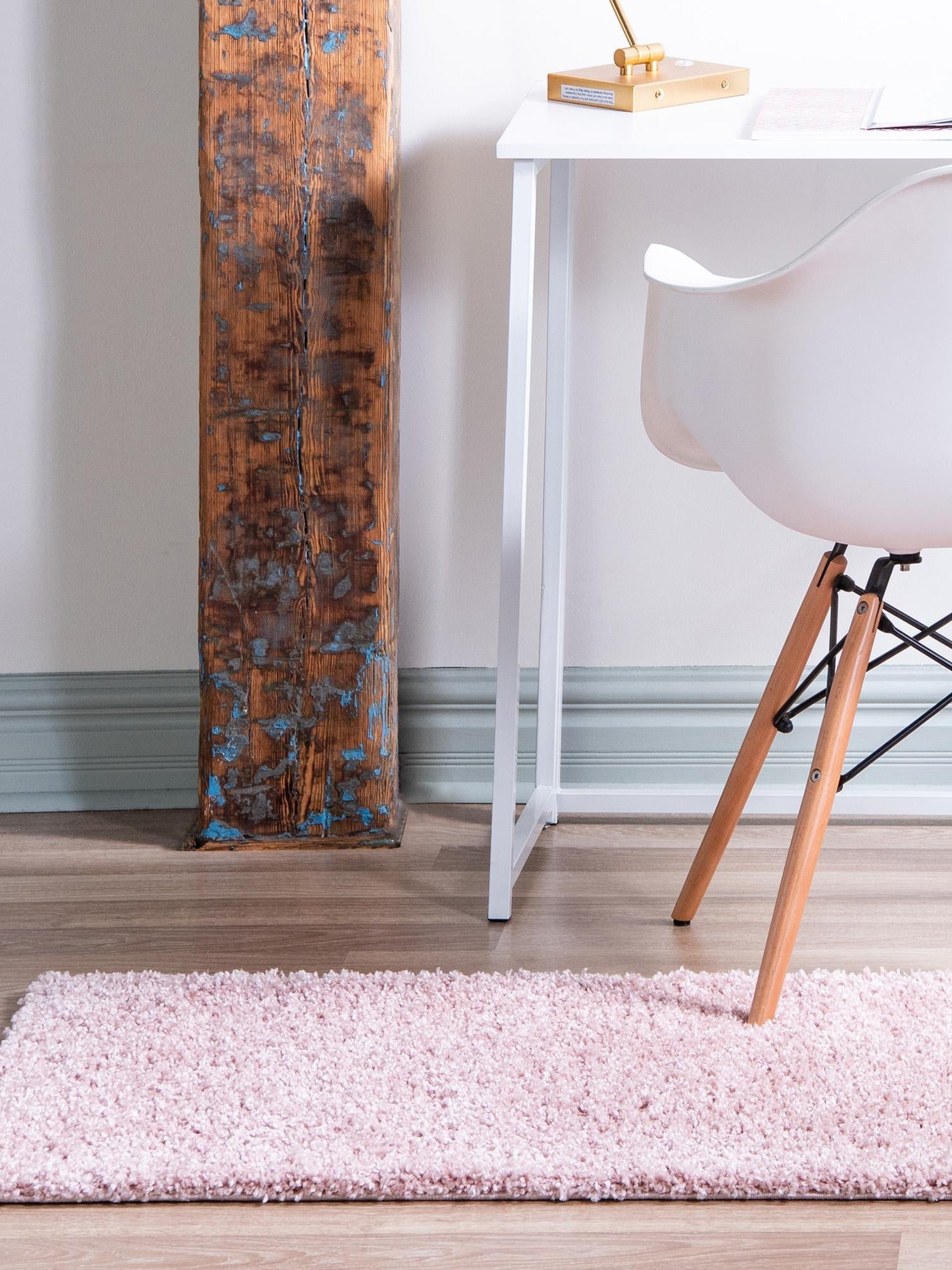 Pink 2' 7 x 10' Soft Solid Shag Runner Area Rug Thick Soft Touch Fluffy & Plush Shaggy Pile 100% Polypropylene Minimalist Carpet for Modern Home Interiors for Sale at Rug Engine
