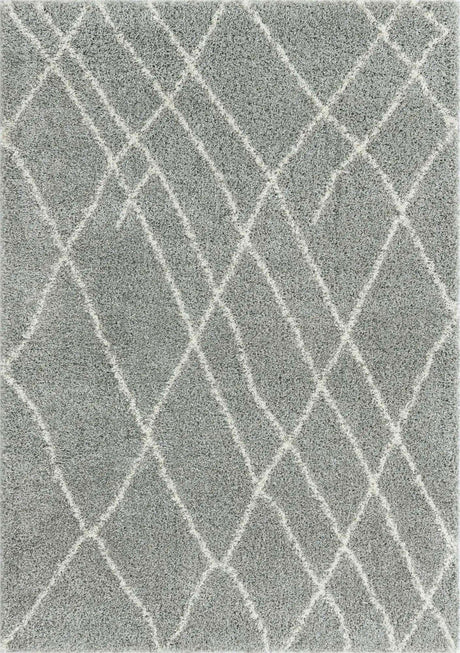 Cloud Gray 7' 1 x 10' Soft Touch Shag Rectangle Area Rug Thick Soft Touch Fluffy & Plush Shaggy Pile