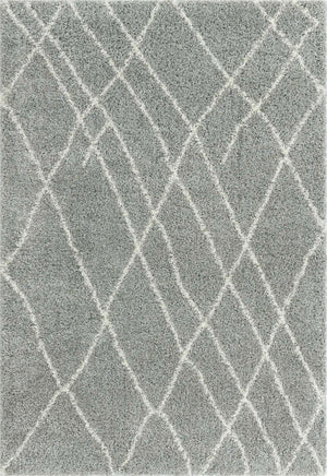 Cloud Gray 6' 1 x 9' Soft Touch Shag Rectangle Area Rug Thick Soft Touch Fluffy & Plush Shaggy Pile