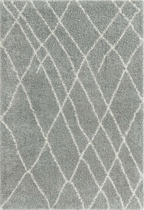 Cloud Gray 6' 1 x 9' Soft Touch Shag Rectangle Area Rug Thick Soft Touch Fluffy & Plush Shaggy Pile