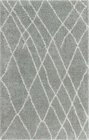 Cloud Gray 5' 3 x 8' Soft Touch Shag Rectangle Area Rug Thick Soft Touch Fluffy & Plush Shaggy Pile