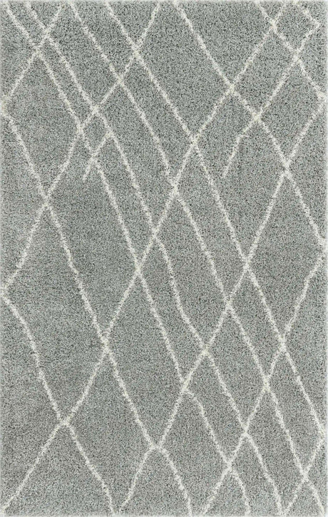 Cloud Gray 5' 3 x 8' Soft Touch Shag Rectangle Area Rug Thick Soft Touch Fluffy & Plush Shaggy Pile