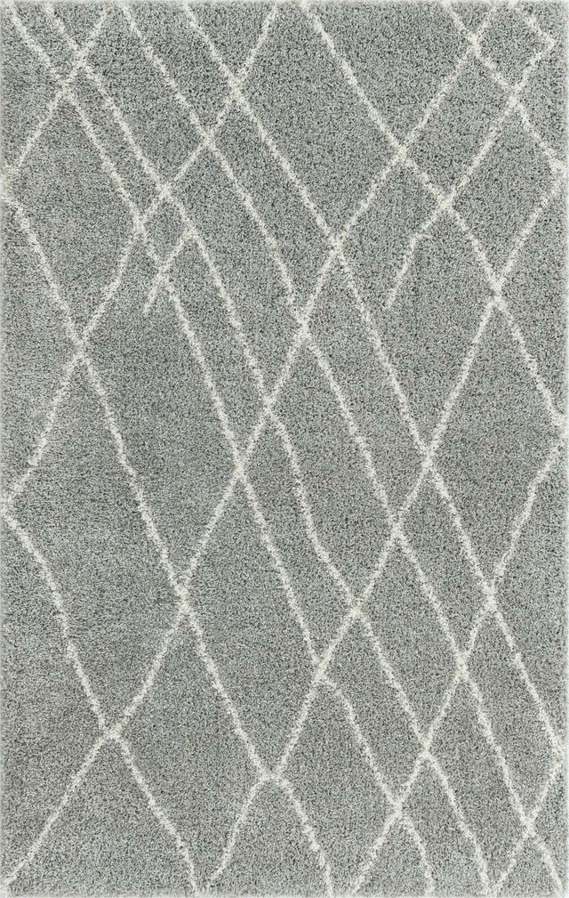 Cloud Gray 5' 3 x 8' Soft Touch Shag Rectangle Area Rug Thick Soft Touch Fluffy & Plush Shaggy Pile