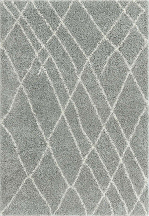 Cloud Gray 4' 1 x 6' 1 Soft Touch Shag Rectangle Area Rug Thick Soft Touch Fluffy & Plush Shaggy Pile