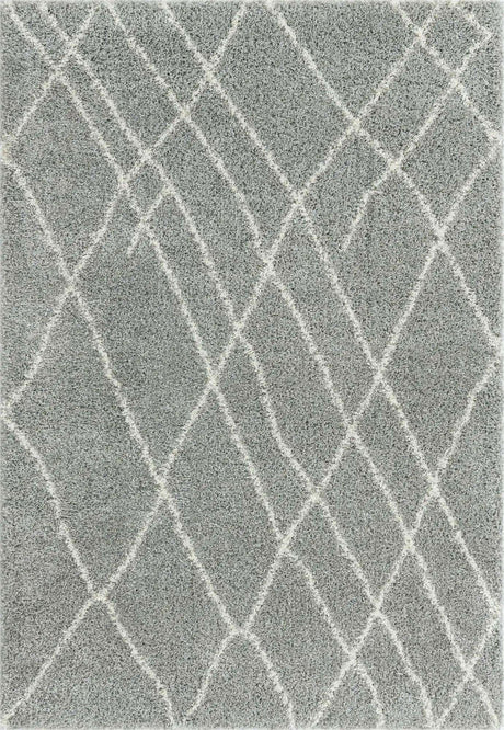 Cloud Gray 4' 1 x 6' 1 Soft Touch Shag Rectangle Area Rug Thick Soft Touch Fluffy & Plush Shaggy Pile