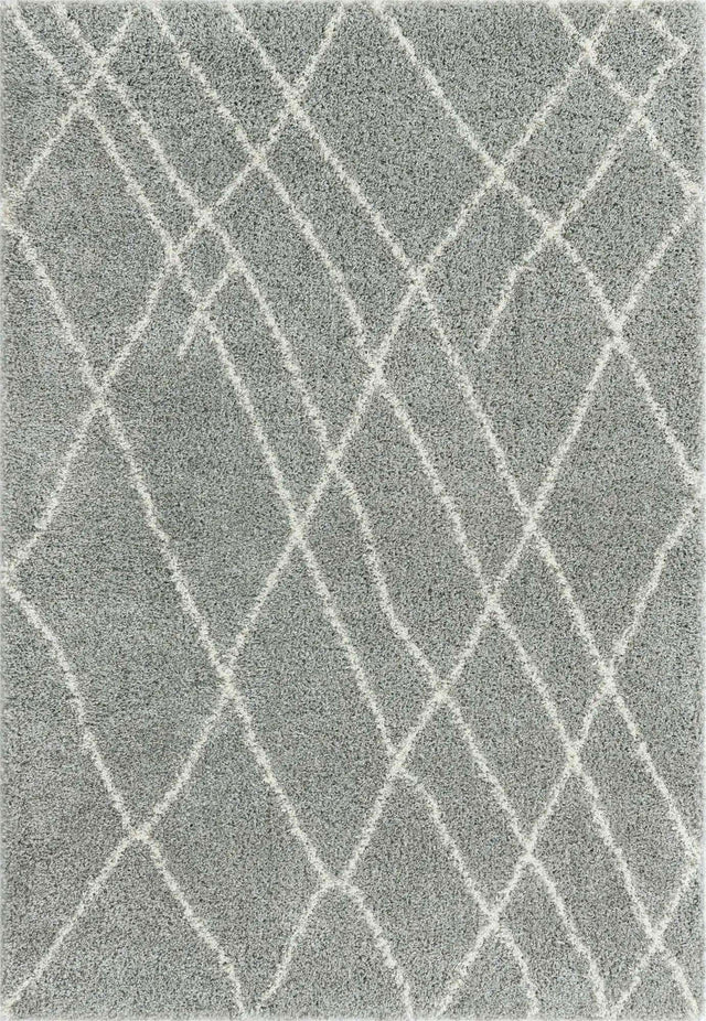 Cloud Gray 4' 1 x 6' 1 Soft Touch Shag Rectangle Area Rug Thick Soft Touch Fluffy & Plush Shaggy Pile