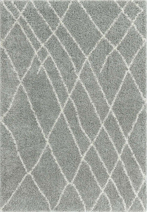 Cloud Gray 2' x 3' 1 Soft Touch Shag Rectangle Area Rug Thick Soft Touch Fluffy & Plush Shaggy Pile