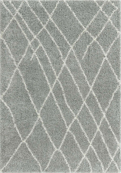 Cloud Gray 2' x 3' 1 Soft Touch Shag Rectangle Area Rug Thick Soft Touch Fluffy & Plush Shaggy Pile