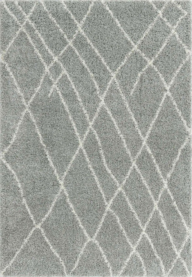 Cloud Gray 2' x 3' 1 Soft Touch Shag Rectangle Area Rug Thick Soft Touch Fluffy & Plush Shaggy Pile