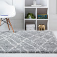 Cloud Gray 4' 1 x 4' 1 Soft Touch Shag Square Area Rug Thick Soft Touch Fluffy & Plush Shaggy Pile