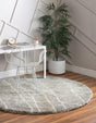 Cloud Gray 7' 10 x 7' 10 Soft Touch Shag Round Area Rug Thick Soft Touch Fluffy & Plush Shaggy Pile 100% Polypropylene Unique Carpet for Modern Home Interiors for Sale at Rug Engine