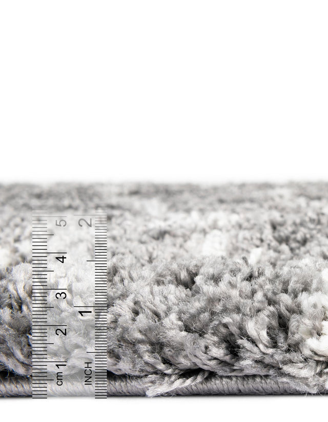 Cloud Gray 7' 10 x 7' 10 Soft Touch Shag Round Area Rug Thick Soft Touch Fluffy & Plush Shaggy Pile