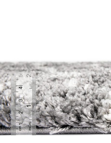 Cloud Gray 5' 3 x 5' 3 Soft Touch Shag Round Area Rug Thick Soft Touch Fluffy & Plush Shaggy Pile 100% Polypropylene Unique Carpet for Modern Home Interiors for Sale at Rug Engine
