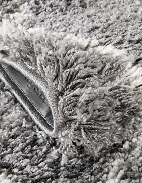 Cloud Gray 5' 3 x 5' 3 Soft Touch Shag Round Area Rug Thick Soft Touch Fluffy & Plush Shaggy Pile 100% Polypropylene Unique Carpet for Modern Home Interiors for Sale at Rug Engine