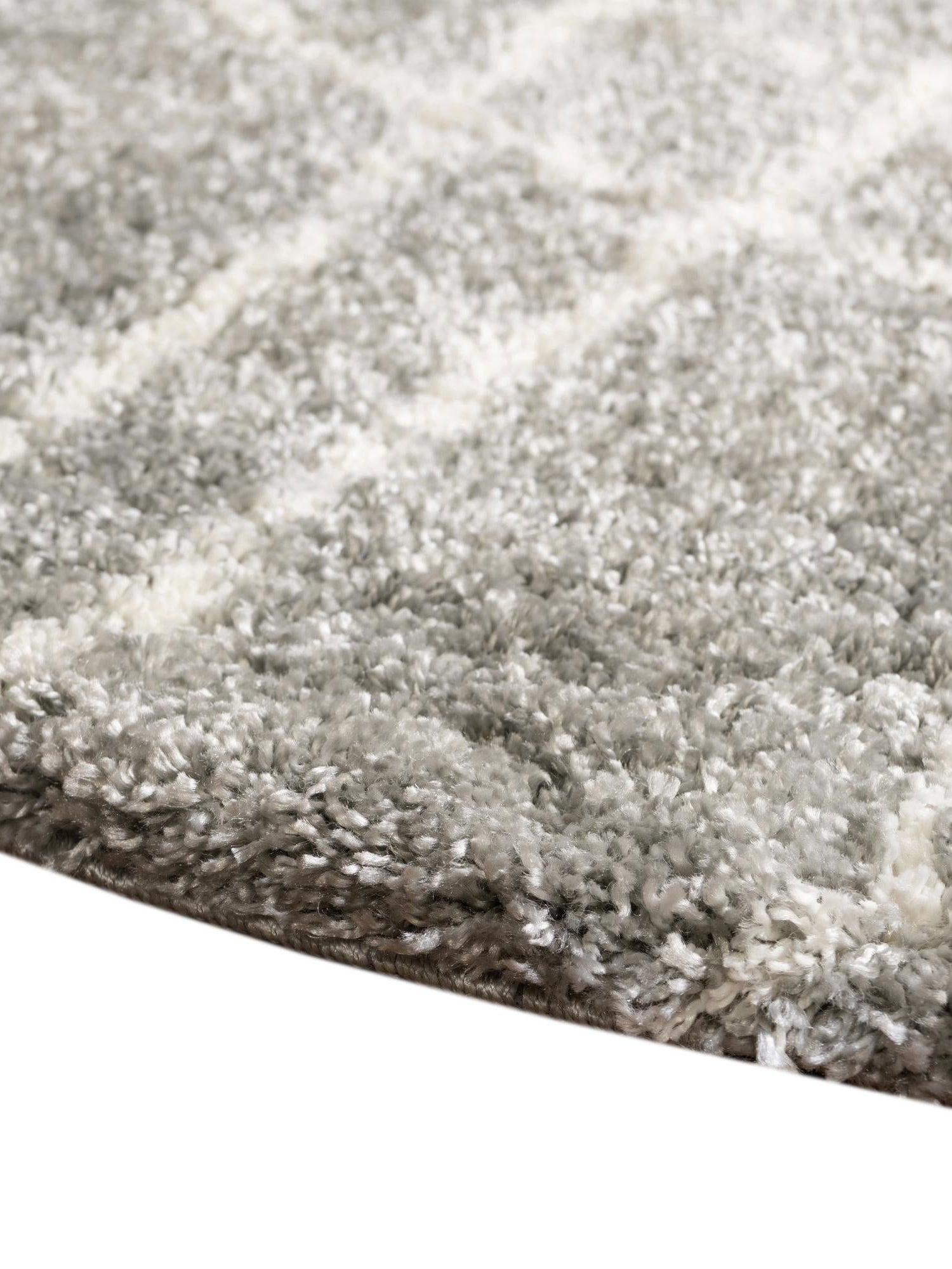 Cloud Gray 5' 3 x 5' 3 Soft Touch Shag Round Area Rug Thick Soft Touch Fluffy & Plush Shaggy Pile 100% Polypropylene Unique Carpet for Modern Home Interiors for Sale at Rug Engine