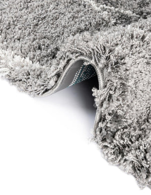 Cloud Gray 7' 10 x 7' 10 Soft Touch Shag Round Area Rug Thick Soft Touch Fluffy & Plush Shaggy Pile