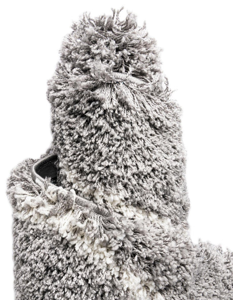Cloud Gray 5' 3 x 5' 3 Soft Touch Shag Round Area Rug Thick Soft Touch Fluffy & Plush Shaggy Pile 100% Polypropylene Unique Carpet for Modern Home Interiors for Sale at Rug Engine