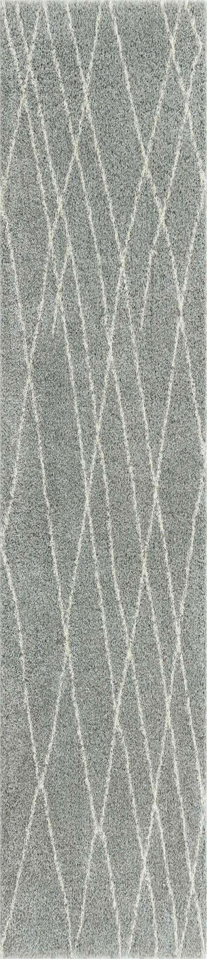 Cloud Gray 2' 7 x 13' 1 Soft Touch Shag Runner Area Rug Thick Soft Touch Fluffy & Plush Shaggy Pile