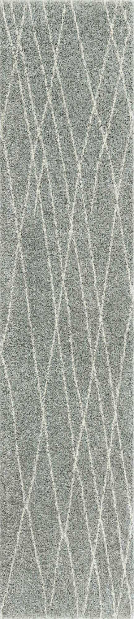 Cloud Gray 2' 7 x 13' 1 Soft Touch Shag Runner Area Rug Thick Soft Touch Fluffy & Plush Shaggy Pile