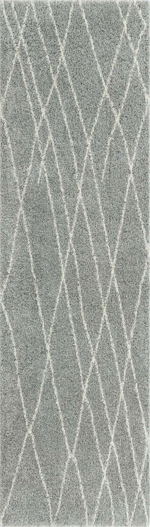 Cloud Gray 2' 7 x 10' Soft Touch Shag Runner Area Rug Thick Soft Touch Fluffy & Plush Shaggy Pile