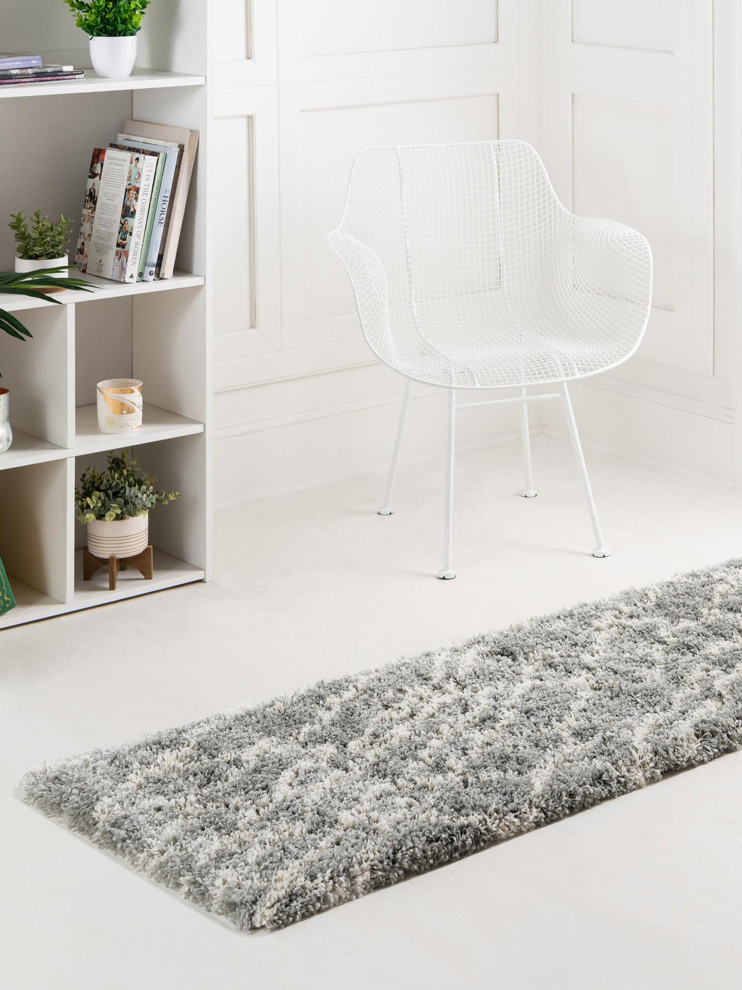 Cloud Gray 2' 7 x 10' Soft Touch Shag Runner Area Rug Thick Soft Touch Fluffy & Plush Shaggy Pile 100% Polypropylene Unique Carpet for Modern Home Interiors for Sale at Rug Engine