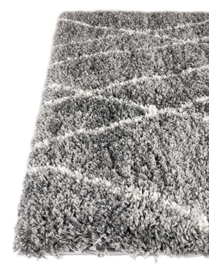 Cloud Gray 2' x 6' 7 Soft Touch Shag Runner Area Rug Thick Soft Touch Fluffy & Plush Shaggy Pile