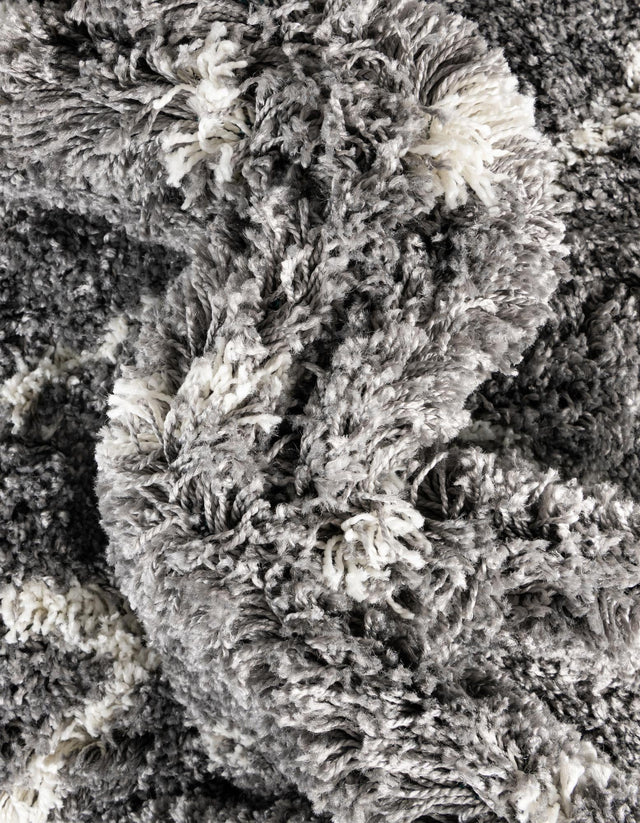 Cloud Gray 2' x 6' 7 Soft Touch Shag Runner Area Rug Thick Soft Touch Fluffy & Plush Shaggy Pile