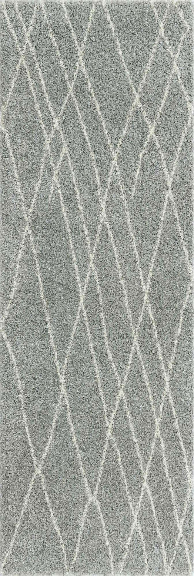 Cloud Gray 2' x 6' 7 Soft Touch Shag Runner Area Rug Thick Soft Touch Fluffy & Plush Shaggy Pile