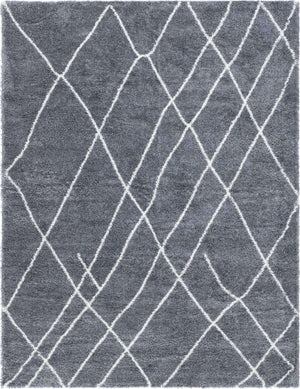 Pebble Gray 9' 10 x 13' 1 Soft Touch Shag Rectangle Area Rug Thick Soft Touch Fluffy & Plush Shaggy Pile