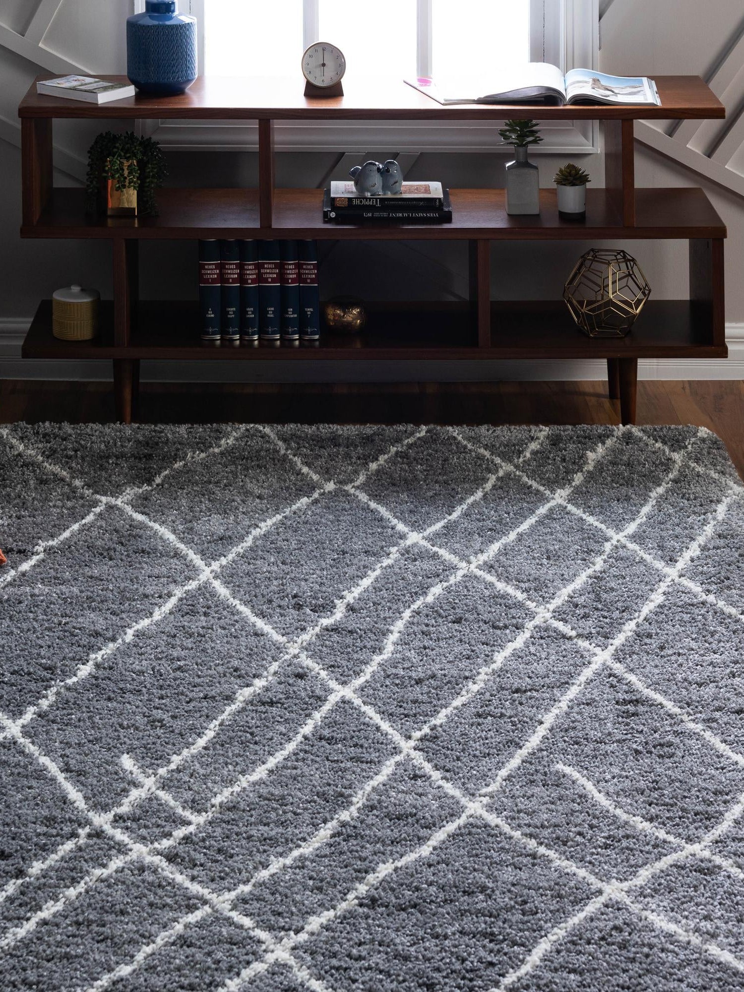 Pebble Gray 7' 10 x 10' Soft Touch Shag Rectangle Area Rug Thick Soft Touch Fluffy & Plush Shaggy Pile 100% Polypropylene Unique Carpet for Modern Home Interiors for Sale at Rug Engine
