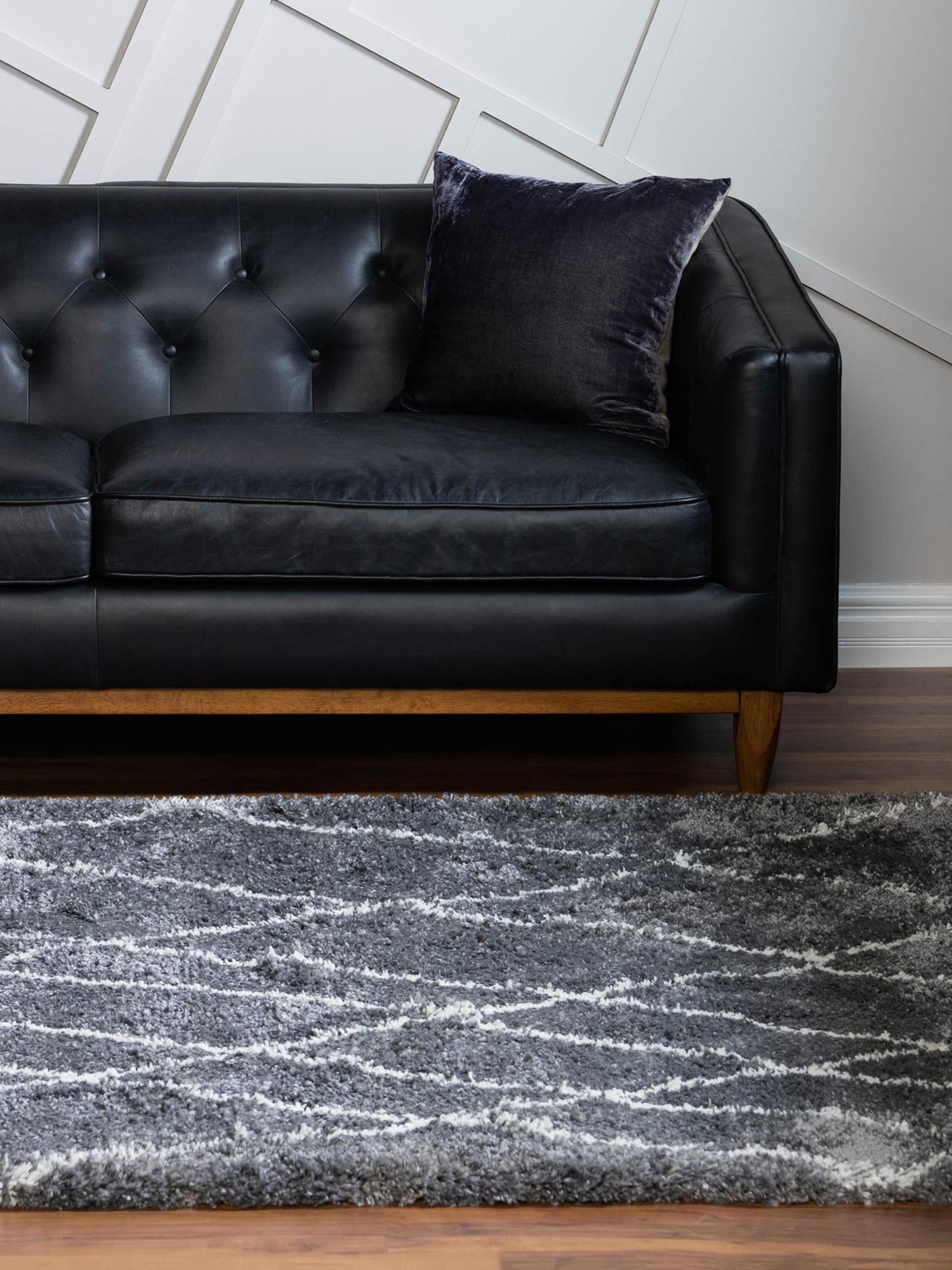 Pebble Gray 5' 3 x 8' Soft Touch Shag Rectangle Area Rug Thick Soft Touch Fluffy & Plush Shaggy Pile 100% Polypropylene Unique Carpet for Modern Home Interiors for Sale at Rug Engine