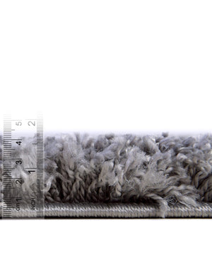 Pebble Gray 4' 1 x 6' 1 Soft Touch Shag Rectangle Area Rug Thick Soft Touch Fluffy & Plush Shaggy Pile