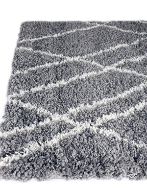 Pebble Gray 4' 1 x 6' 1 Soft Touch Shag Rectangle Area Rug Thick Soft Touch Fluffy & Plush Shaggy Pile
