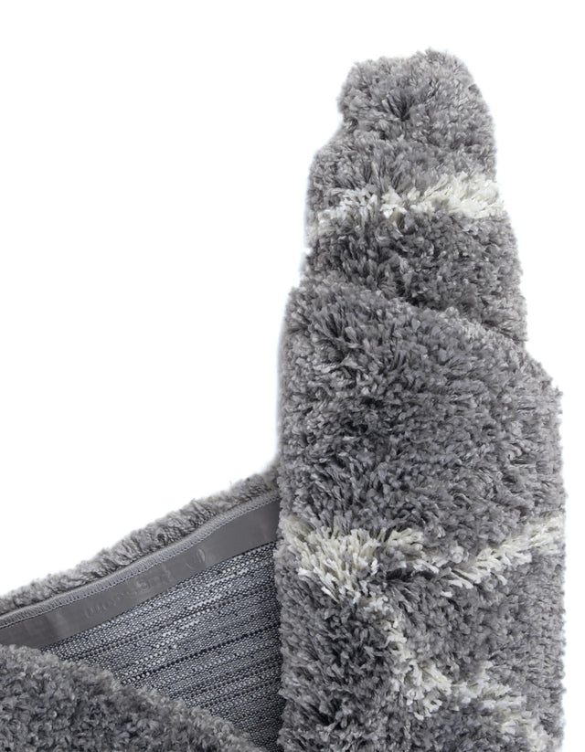 Pebble Gray 4' 1 x 6' 1 Soft Touch Shag Rectangle Area Rug Thick Soft Touch Fluffy & Plush Shaggy Pile