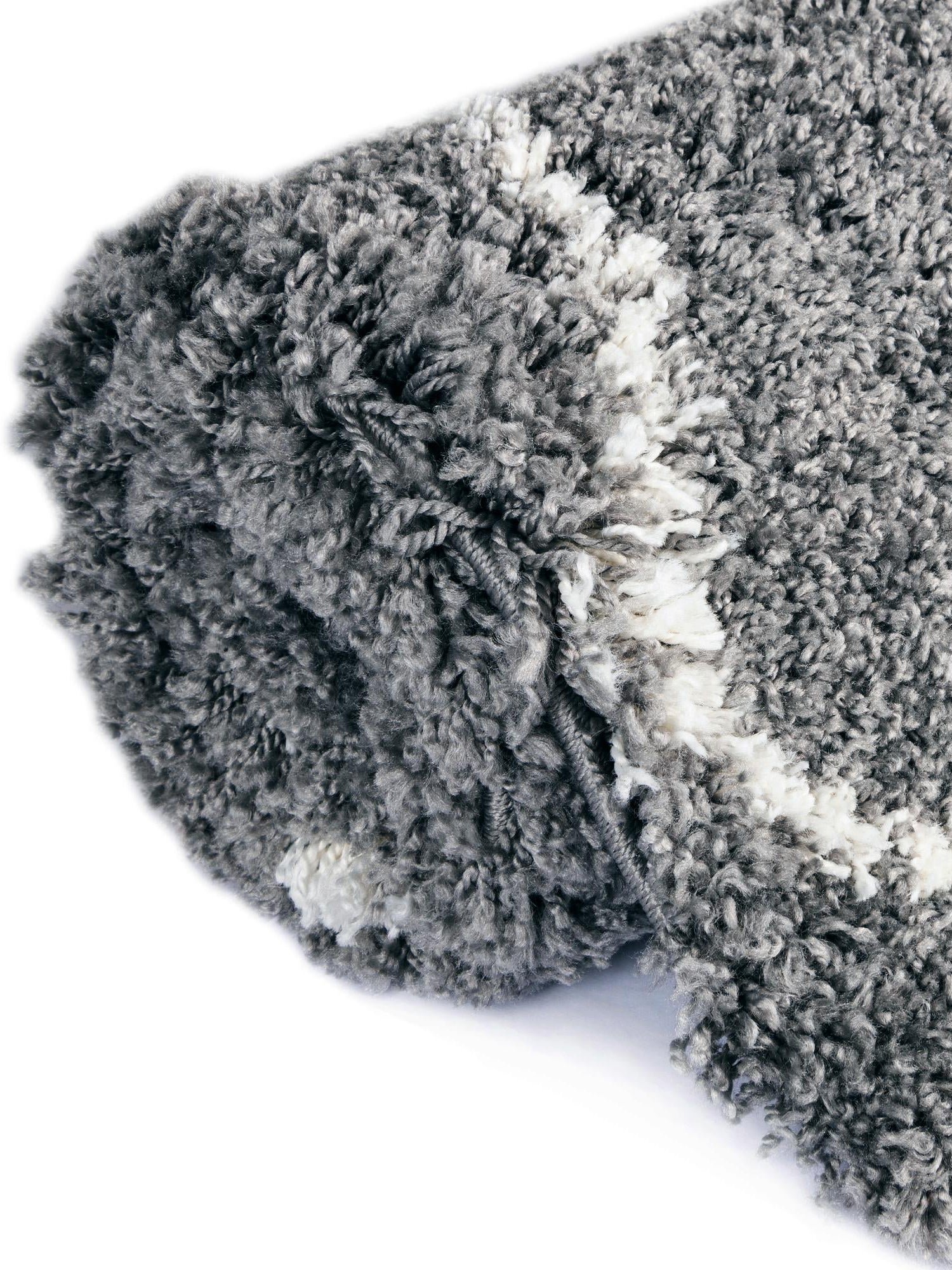 Pebble Gray 5' 3 x 8' Soft Touch Shag Rectangle Area Rug Thick Soft Touch Fluffy & Plush Shaggy Pile 100% Polypropylene Unique Carpet for Modern Home Interiors for Sale at Rug Engine