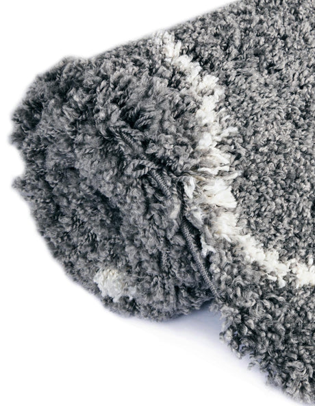 Pebble Gray 5' 3 x 8' Soft Touch Shag Rectangle Area Rug Thick Soft Touch Fluffy & Plush Shaggy Pile