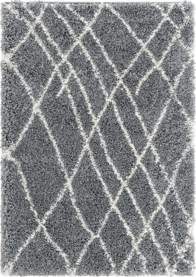 Pebble Gray 2' x 3' 1 Soft Touch Shag Rectangle Area Rug Thick Soft Touch Fluffy & Plush Shaggy Pile