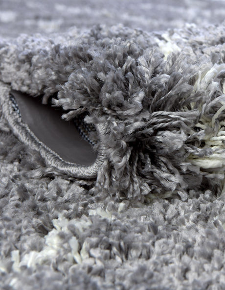 Pebble Gray 7' 10 x 7' 10 Soft Touch Shag Square Area Rug Thick Soft Touch Fluffy & Plush Shaggy Pile 100% Polypropylene Unique Carpet for Modern Home Interiors for Sale at Rug Engine