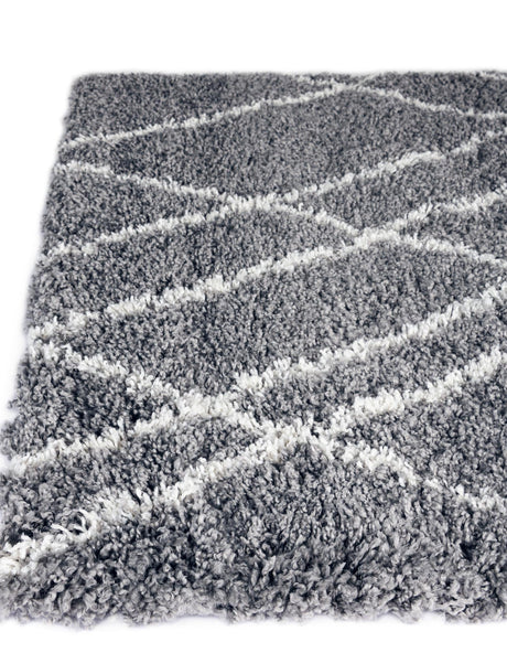 Pebble Gray 7' 10 x 7' 10 Soft Touch Shag Square Area Rug Thick Soft Touch Fluffy & Plush Shaggy Pile 100% Polypropylene Unique Carpet for Modern Home Interiors for Sale at Rug Engine