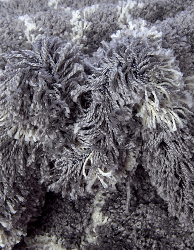 Pebble Gray 4' 1 x 4' 1 Soft Touch Shag Square Area Rug Thick Soft Touch Fluffy & Plush Shaggy Pile