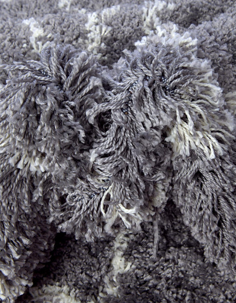 Pebble Gray 7' 10 x 7' 10 Soft Touch Shag Square Area Rug Thick Soft Touch Fluffy & Plush Shaggy Pile 100% Polypropylene Unique Carpet for Modern Home Interiors for Sale at Rug Engine