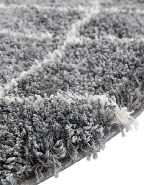 Pebble Gray 5' 3 x 5' 3 Soft Touch Shag Round Area Rug Thick Soft Touch Fluffy & Plush Shaggy Pile 100% Polypropylene Unique Carpet for Modern Home Interiors for Sale at Rug Engine