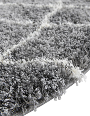 Pebble Gray 4' 1 x 4' 1 Soft Touch Shag Round Area Rug Thick Soft Touch Fluffy & Plush Shaggy Pile