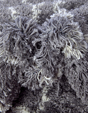Pebble Gray 4' 1 x 4' 1 Soft Touch Shag Round Area Rug Thick Soft Touch Fluffy & Plush Shaggy Pile