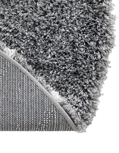 Pebble Gray 4' 1 x 4' 1 Soft Touch Shag Round Area Rug Thick Soft Touch Fluffy & Plush Shaggy Pile 100% Polypropylene Unique Carpet for Modern Home Interiors for Sale at Rug Engine