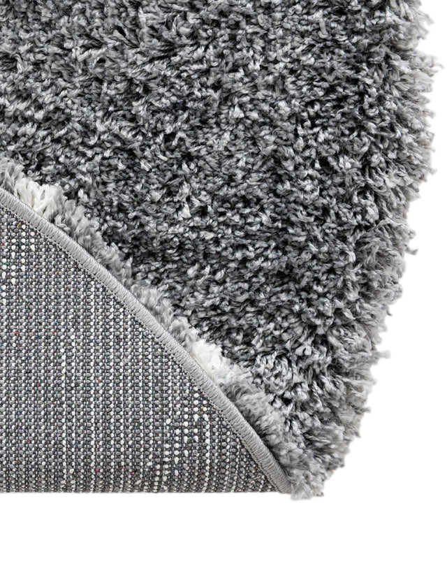 Pebble Gray 4' 1 x 4' 1 Soft Touch Shag Round Area Rug Thick Soft Touch Fluffy & Plush Shaggy Pile