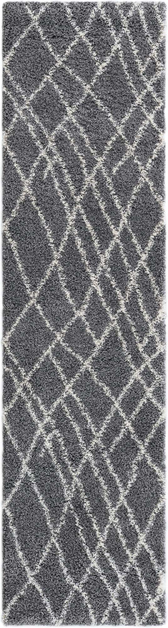 Pebble Gray 2' 7 x 10' Soft Touch Shag Runner Area Rug Thick Soft Touch Fluffy & Plush Shaggy Pile