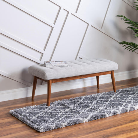 Pebble Gray 2' x 6' 7 Soft Touch Shag Runner Area Rug Thick Soft Touch Fluffy & Plush Shaggy Pile 100% Polypropylene Unique Carpet for Modern Home Interiors for Sale at Rug Engine