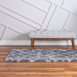 Pebble Gray 2' 7 x 13' 1 Soft Touch Shag Runner Area Rug Thick Soft Touch Fluffy & Plush Shaggy Pile